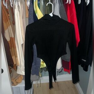 Zara Black Turtle Neck Bodysuit- High Leg Cut - Worn Once